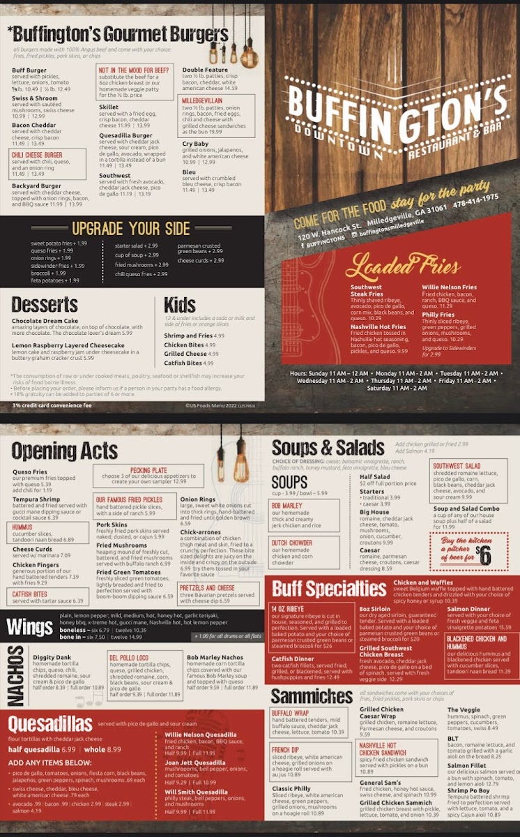Menu Buffington's-2