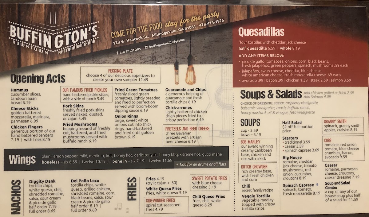 Menu Buffington's-7